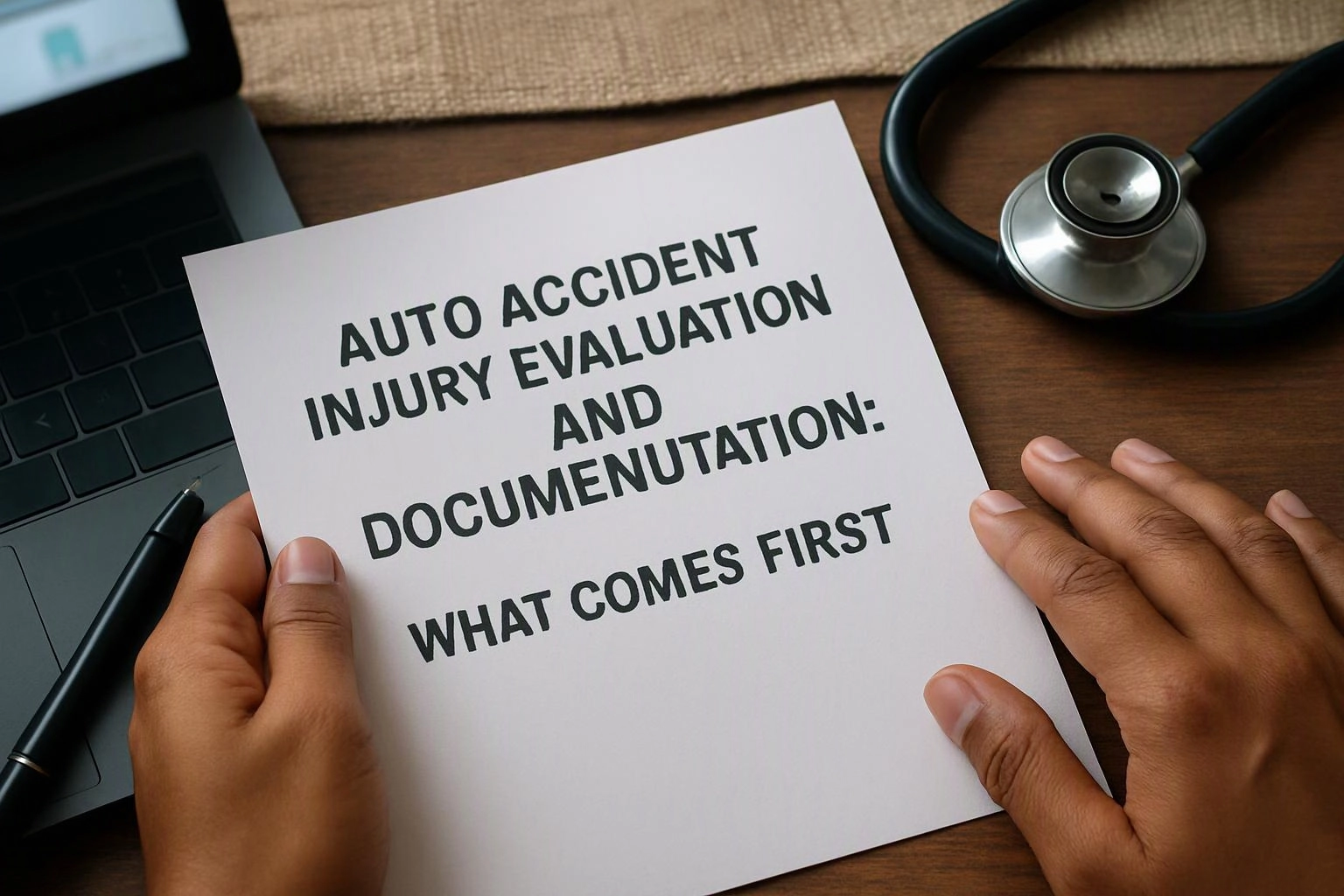 Auto Accident Injury Evaluation and Medical Documentation: What Comes First?