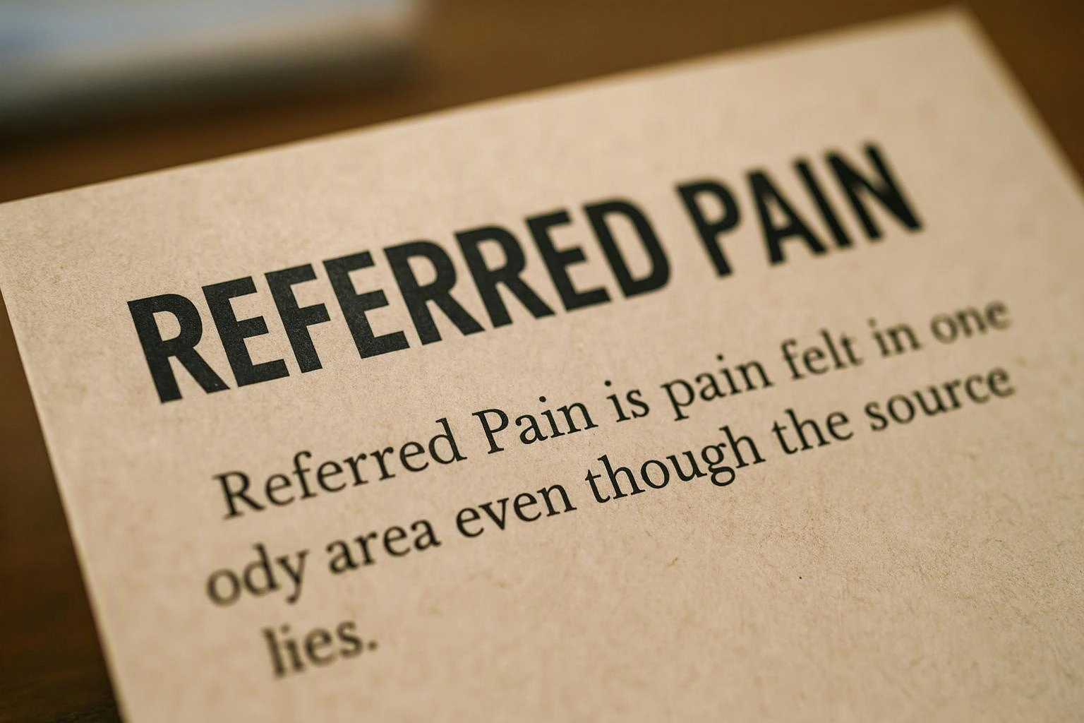 Referred pain